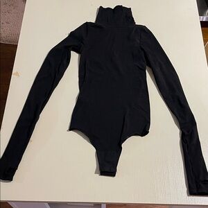 Commando Black Long Sleeve Bodysuit with Thumb Holes